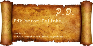 Pásztor Delinke névjegykártya