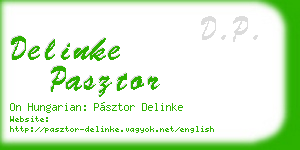 delinke pasztor business card