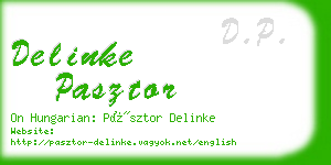 delinke pasztor business card